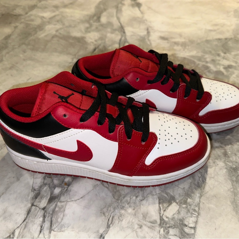 Nike Kids Red, White, and Black Sneakers